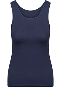 RJ Bodywear Pure Color dames top (1-pack), hemdje met brede banden, donkerblauw