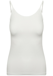RJ Bodywear Pure Color dames spaghetti top (1-pack), hemdje met smalle verstelbare bandjes, wit