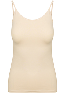 RJ Bodywear Pure Color dames spaghetti top (1-pack), hemdje met smalle verstelbare bandjes, huid