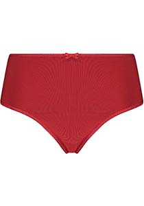 RJ Bodywear Pure Color dames maxi string, donkerrood