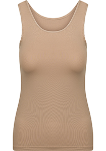 RJ Bodywear Pure Color dames top (1-pack), hemdje met brede banden, zand