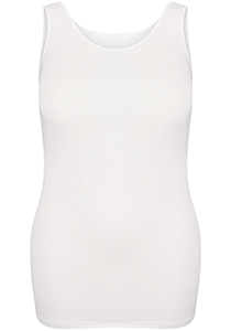 RJ Bodywear Pure Color dames top (1-pack), hemdje met brede banden, wit