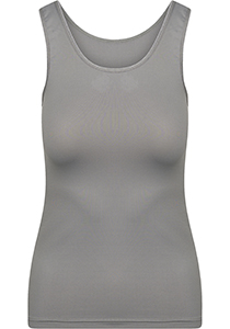 RJ Bodywear Pure Color dames top (1-pack), hemdje met brede banden, midden grijs