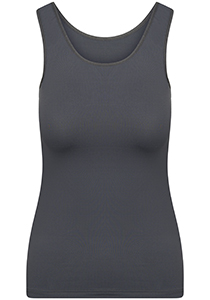 RJ Bodywear Pure Color dames top (1-pack), hemdje met brede banden, grijs