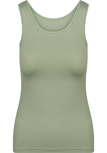 RJ Bodywear Pure Color dames top (1-pack), hemdje met brede banden, olijf