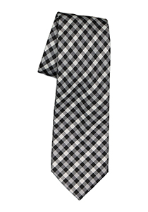 Michaelis stropdas, zwart-wit geruit