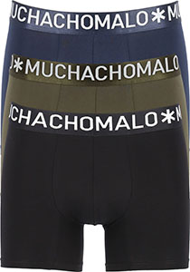 Muchachomalo Light Cotton boxershorts (3-pack), heren boxers normale lengte, blauw, groen en zwart