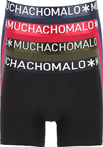 Muchachomalo Light Cotton boxershorts (4-pack), heren boxers normale lengte, blauw, groen, rood en zwart 