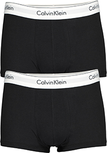 Calvin Klein Modern Cotton trunk (2-pack), heren boxers normale lengte, zwart