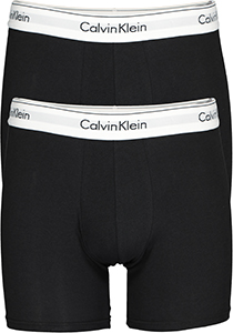 Calvin Klein Modern Cotton boxer brief (2-pack), heren boxers lang, zwart