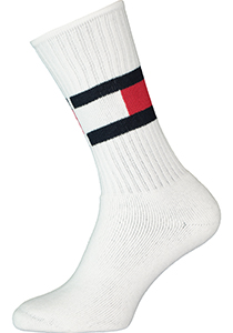 Tommy Hilfiger Flag Socks (1-pack), unisex sportsokken katoen, wit