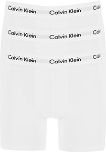 Calvin Klein Cotton Stretch boxer brief (3-pack), heren boxers extra lang, wit 