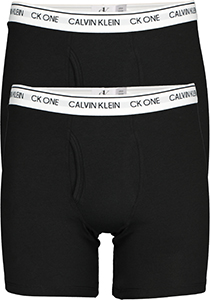 Calvin Klein CK ONE Cotton boxer brief (2-pack), heren boxer lang met gulp, zwart