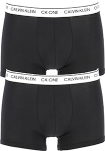 Calvin Klein CK ONE Cotton trunk (2-pack), heren boxer normale lengte, zwart