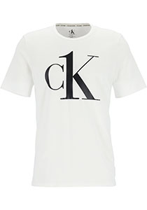 Calvin Klein CK ONE lounge T-shirt, heren lounge T-shirt O-hals, wit met logo