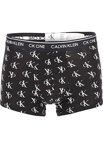 Calvin Klein CK ONE Cotton trunk (1-pack), heren boxer normale lengte, zwart met logo print