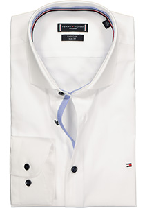 Tommy Hilfiger Classic slim fit overhemd, wit (contrast)