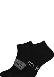 Calvin Klein herensokken Dirk (2-pack), enkelsokken, zwart met logo