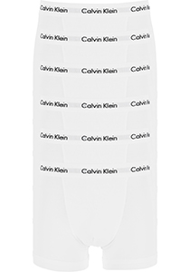 Actie 6-pack: Calvin Klein trunks, heren boxers normale lengte, wit