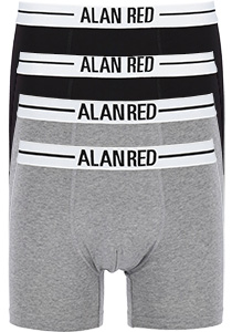 ALAN RED boxershorts (4-pack), zwart / grijs