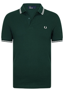 Fred Perry M3600 polo twin tipped shirt, heren polo Ivy / Snow White