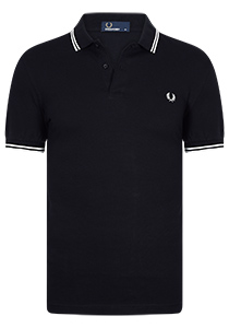 Fred Perry M3600 polo twin tipped shirt, heren polo Black / Porcelain / Porcelain