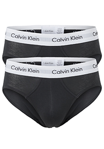 Calvin Klein Hipster Brief (2-pack), heren heupslips, zwart met witte band