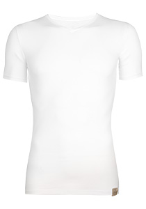 RJ Bodywear The Good Life T-shirts (2-pack), slim fit heren T-shirts V-hals, wit 