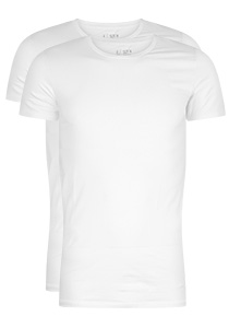 RJ Bodywear Everyday Maastricht T-shirts (2-pack), heren stretch T-shirts O-hals, wit 