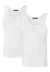 SCHIESSER Authentic singlets (2-pack), wit 