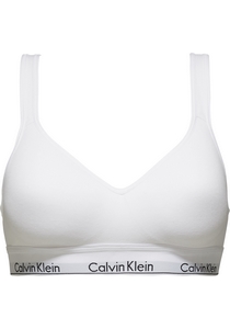 Calvin Klein dames Modern Cotton bralette top, met voorgevormde cups, wit