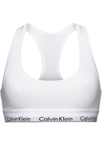 Calvin Klein dames Modern Cotton bralette top, ongevoerd, wit