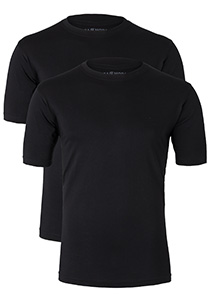 CASA MODA T-shirts (2-pack), O-neck, zwart 