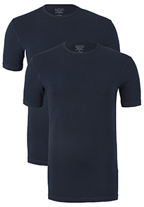 Claesen's Basics T-shirts (2-pack), heren T-shirts O-hals, blauw