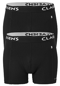 Claesen's Basics boxers (2-pack), heren boxers lang, zwart 