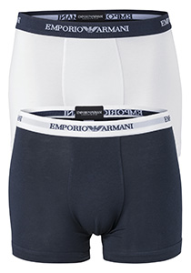 Emporio Armani Boxers Essential Core (2-pack), heren boxers normale lengte, blauw en wit