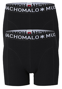 Muchachomalo boxershorts (2-pack), heren boxers normale lengte, zwart