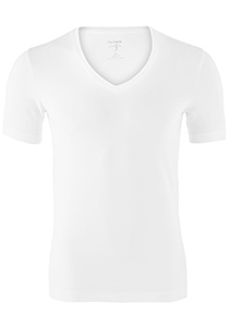 OLYMP Level 5 body fit T-shirt, V-hals, wit