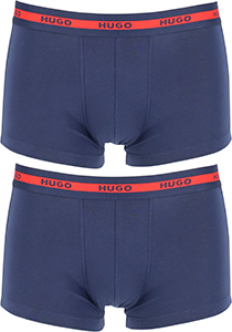 HUGO trunks (2-pack), heren boxers kort, navy