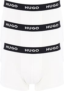 HUGO trunks (3-pack), heren boxers kort, wit