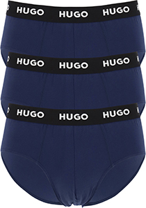 HUGO hipster briefs (3-pack), heren slips, blauw