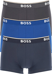 HUGO BOSS Power trunks (3-pack), heren boxers kort, navy, blauw, grijs