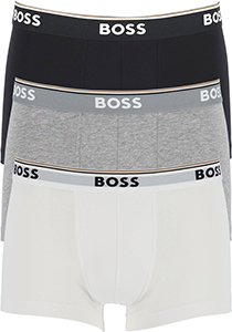 HUGO BOSS Power trunks (3-pack), heren boxers kort, zwart, grijs, wit