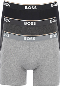 HUGO BOSS Power boxer briefs (3-pack), heren boxers normale lengte, grijs, grijs, zwart