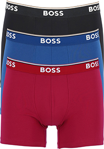 HUGO BOSS Power boxer briefs (3-pack), heren boxers normale lengte, rood, blauw, zwart