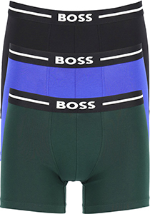 HUGO BOSS Bold boxer briefs (3-pack), heren boxers normale lengte, groen, blauw, zwart
