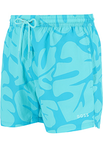 HUGO BOSS Bari swim shorts, heren zwembroek, turquoise dessin