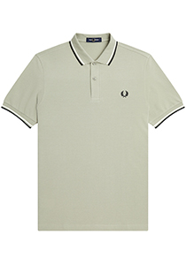 Fred Perry M3600 polo twin tipped shirt, pique, Seagrass / Snow White / Black