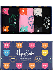 Happy Socks Mixed Cat Socks Gift Set (3-pack)