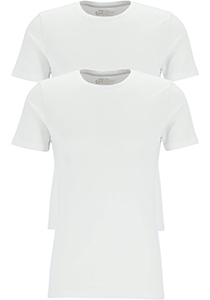 ten Cate Basics men T-shirt (2-pack), heren T-shirts O-hals, wit